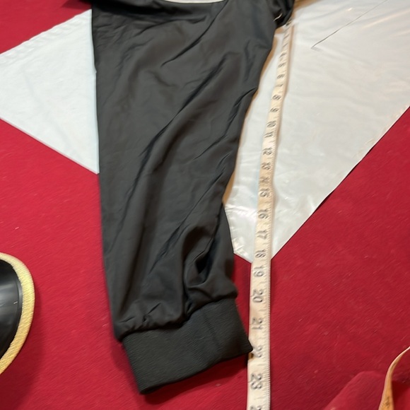 Footjoy Black Golf V-Neck Windbreaker Jacket Mens large Polyester White coat FJ - Picture 10 of 13